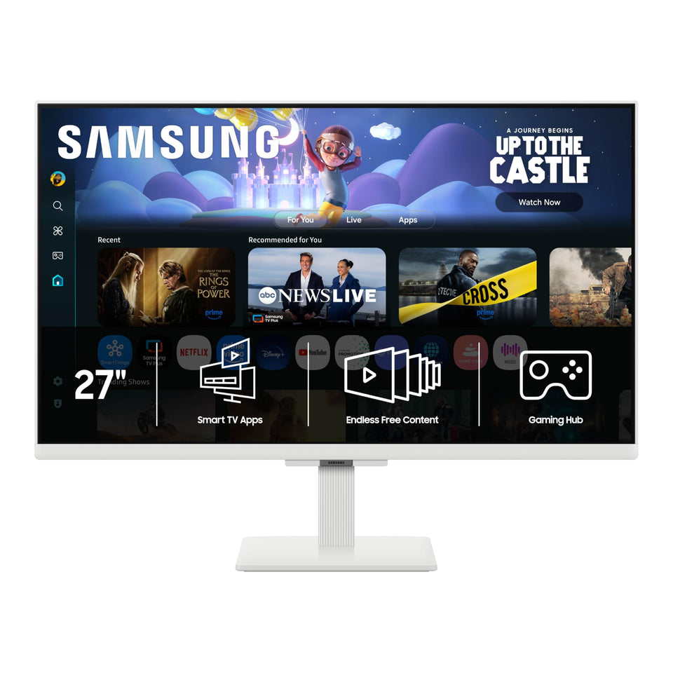 Samsung M50F streams apps on the monitor for seamless entertainment.