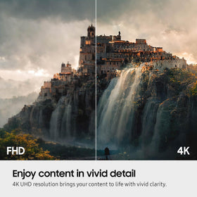Samsung M7 4K UHD detail emphasizes vivid color and sharp scenes for entertainment