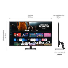 Samsung M7 Gaming Hub screen highlights instant access to top games without a PC