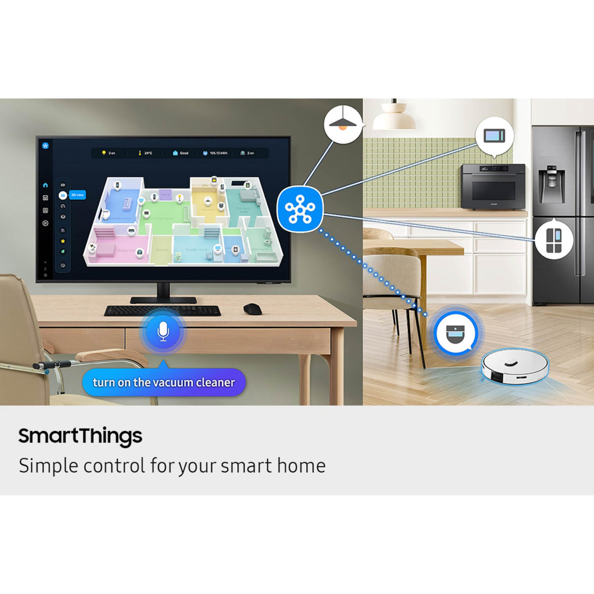 Samsung M70F Click-to-Search helps you find content quickly.