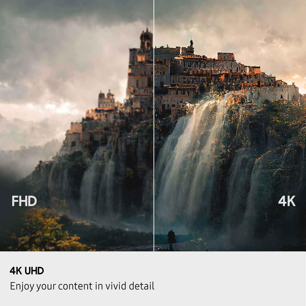 Built in apps interface highlighting instant access to streaming content.