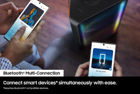 Samsung MX-ST50B Bluetooth multi-connection lets two devices pair.