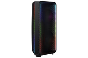 Samsung MX-ST50B front view delivery powerful 240W bi-directional sound for room filling audio.