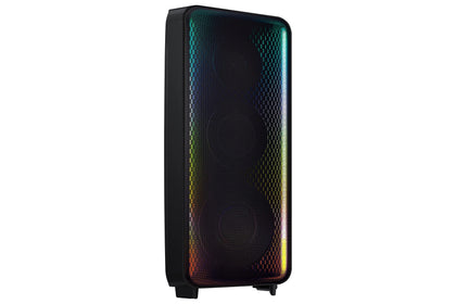Samsung MX-ST90B Sound Tower outdoors, delivering powerful 1700W audio for lively gatherings.