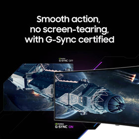 Samsung Odyssey 0.03ms response for reduced motion blur.