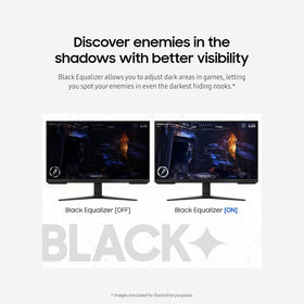 Samsung Odyssey 24-inch monitor 3-sided borderless design for dual-monitor setups