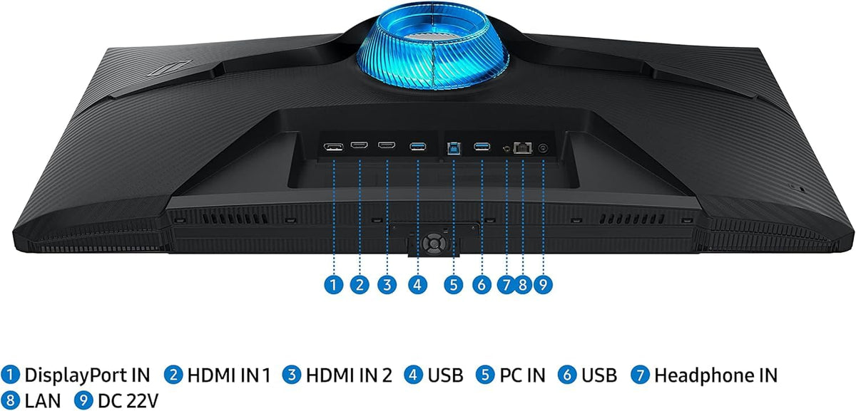 Samsung Odyssey 28 ergonomic stand enabling adjustable posture