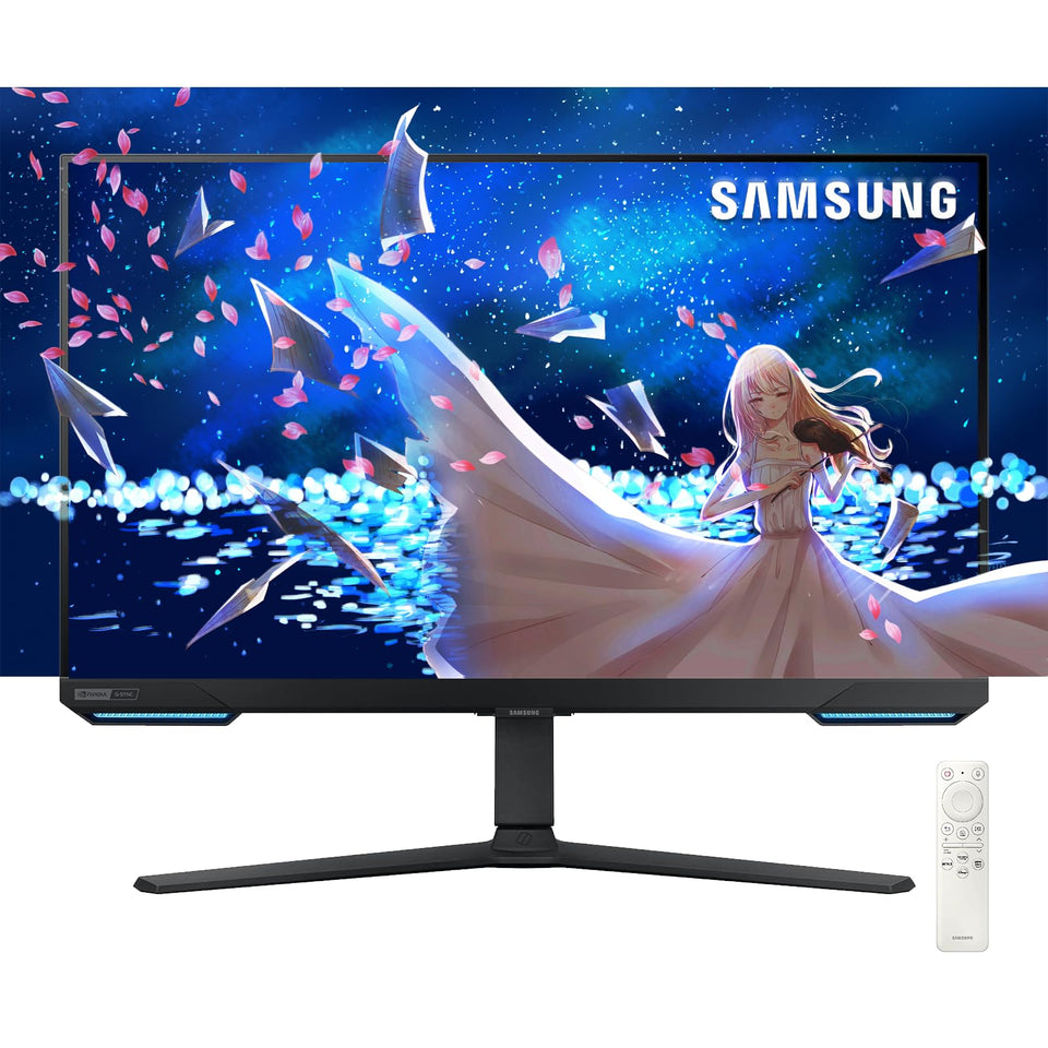 Samsung Odyssey 28-inch front view showing 4K clarity for immersive gaming