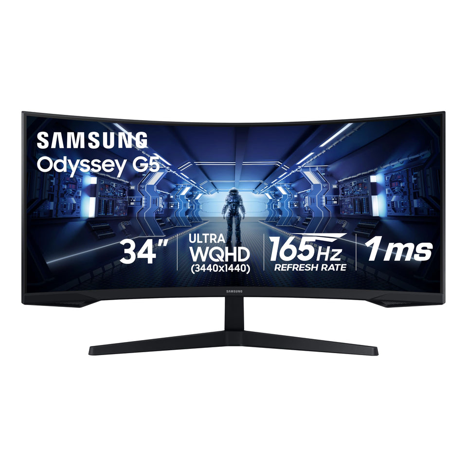 Samsung Odyssey G5 1000R curve delivers immersive gameplay with a wide field of view.
