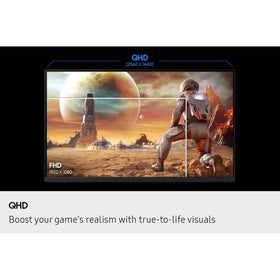 Samsung Odyssey G5 Black Equalizer UI demonstrating improved shadow visibility