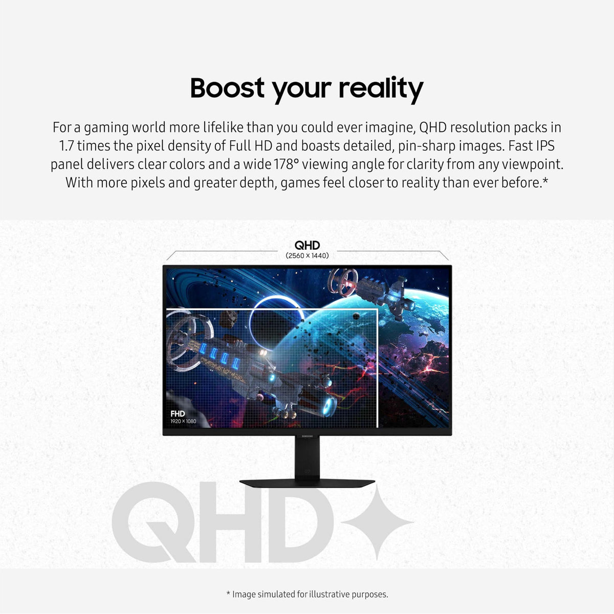 Samsung Odyssey G50D 1ms GTG minimizes blur during fast action