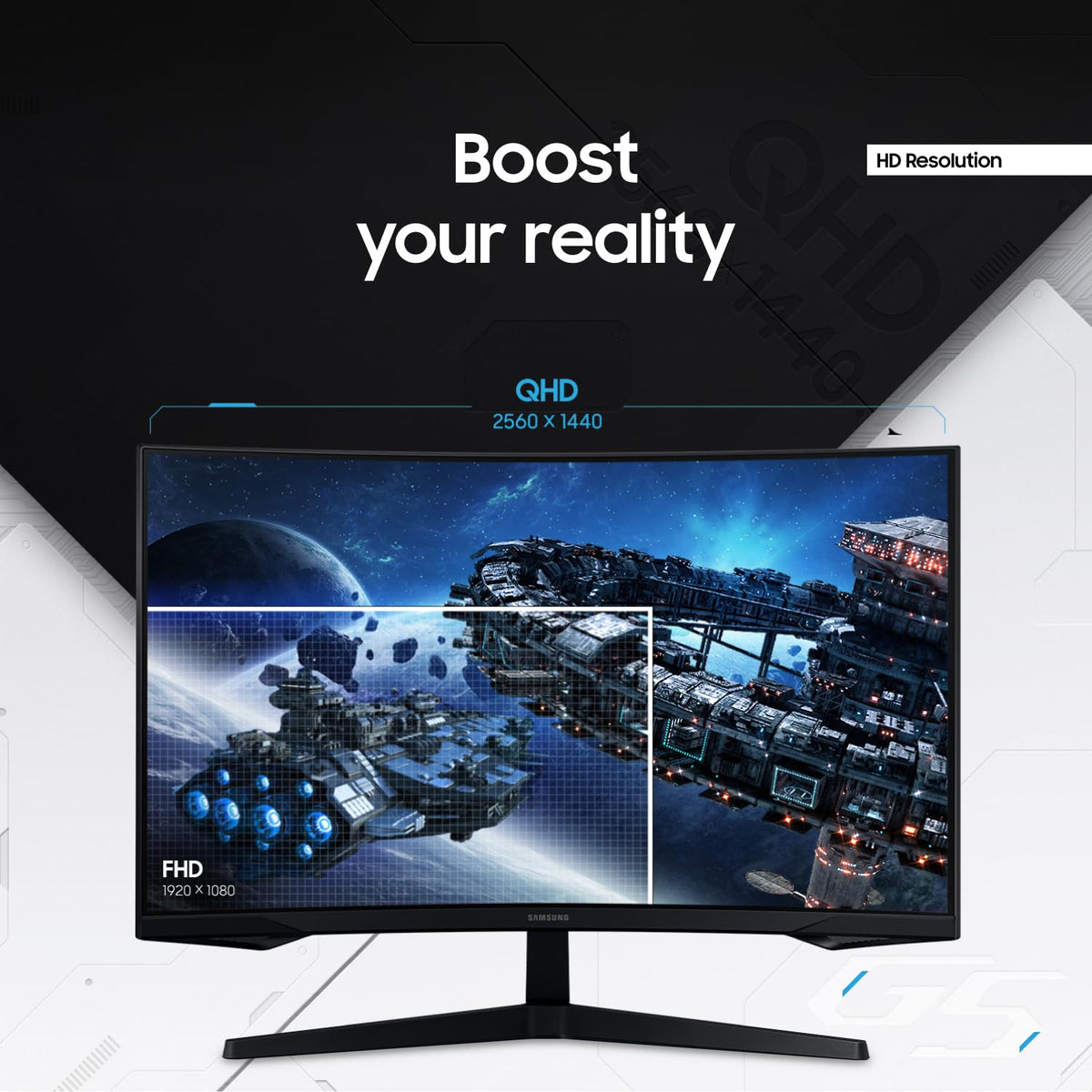 32-inch 1000R curved display enhances immersion and peripheral visibility