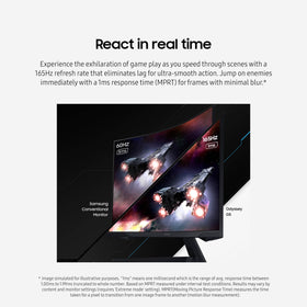 Samsung Odyssey G55C 1ms MPRT minimizes motion blur for snappier reactions.