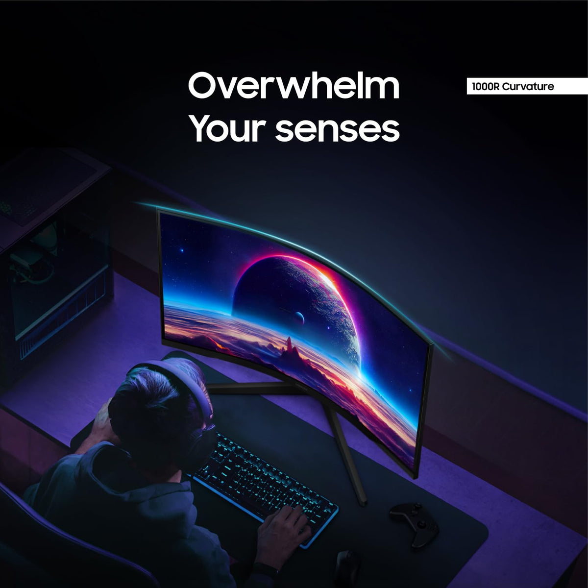 HDR10 on the Odyssey G55C delivers deeper blacks and brighter highlights