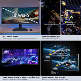 Samsung Odyssey G7 1ms GtG response minimizes motion blur.