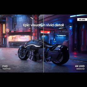 Samsung Odyssey G7 32 gaming-hub UI showcases instant streaming and console access.