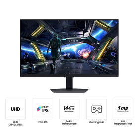 Samsung Odyssey G7 32 side profile highlights slim bezels for multi-monitor setups.