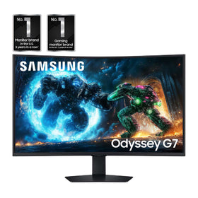 Samsung Odyssey G7 37-inch 1000R curve delivering wraparound immersive visuals.