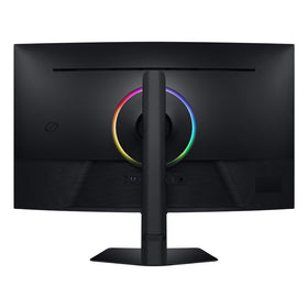 Samsung Odyssey G7 ergonomic stand supports tilt and height adjustment.
