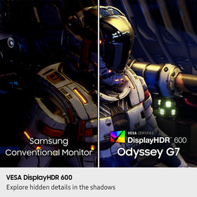 Samsung Odyssey G7 Picture-by-Picture and Picture-in-Picture boost multitasking.