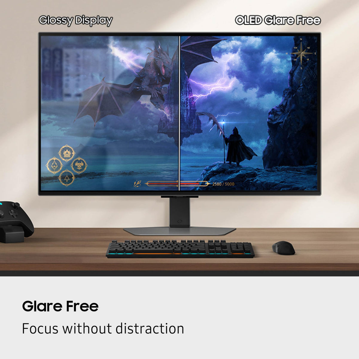 Samsung Odyssey G8 240Hz with 0.03ms GTG for ultra-smooth action.