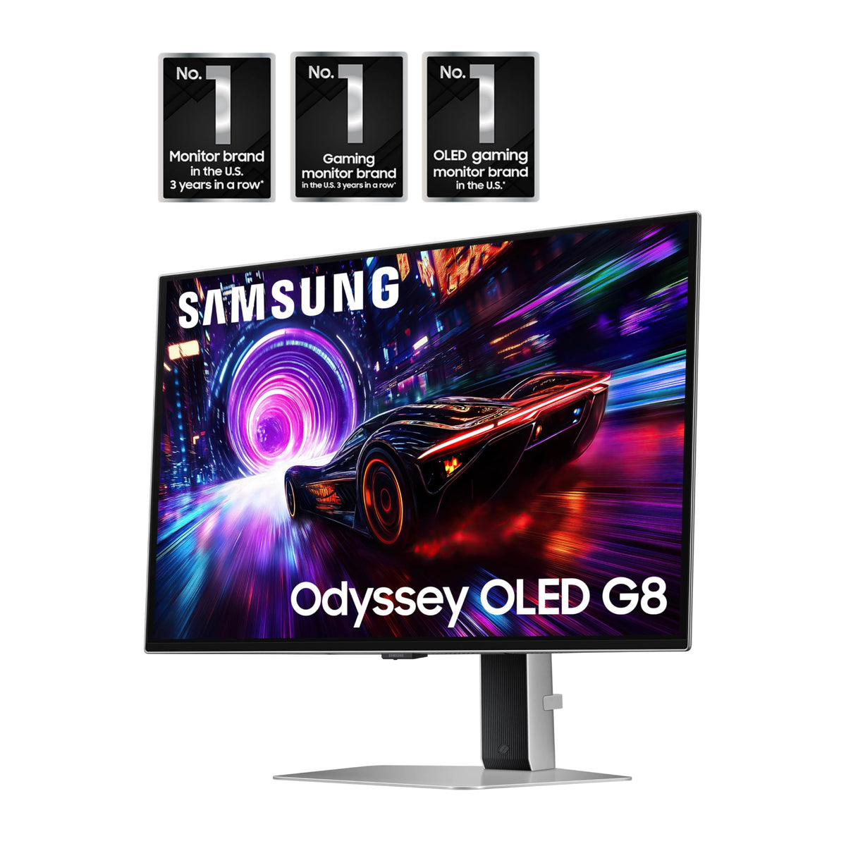 Samsung Odyssey G8 TrueBlack contrast delivers deep blacks and richer colors.