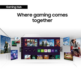 Samsung Odyssey G85SB image shows AMD FreeSync Pro for smooth gameplay