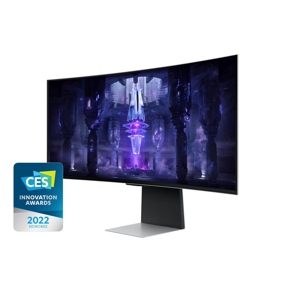 Samsung Odyssey G85SB smart entertainment options with TV Plus