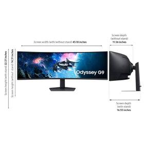 Samsung Odyssey G9 1ms GtG reduces motion blur during fast scenes.