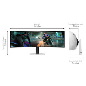 Samsung Odyssey G9 holds multiple ports for easy connectivity and cable management.