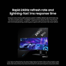 Samsung Odyssey G9 1,000,000:1 contrast for rich color depth.