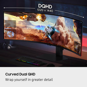 Samsung Odyssey G9 DisplayHDR 600 delivers richer blacks and brighter highlights.