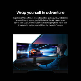 Samsung Odyssey G9 DisplayHDR 1000 boosts color depth and contrast for vivid scenes.