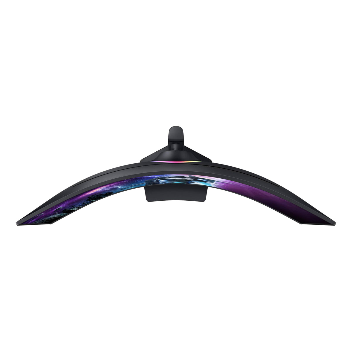 Samsung Odyssey G9 ergonomic stand for comfortable, adjustable viewing.