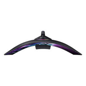 Samsung Odyssey G9 ergonomic stand for comfortable, adjustable viewing.