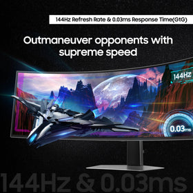 Samsung Odyssey G9 picture-in-picture enables multitasking without leaving gameplay.