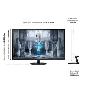 Samsung Odyssey Neo G7 43-inch quantum mini-LED matrix delivering deep blacks and bright highlights.