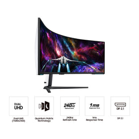 Samsung Odyssey Neo G9 240Hz GTG reduces input lag for smooth competitive play