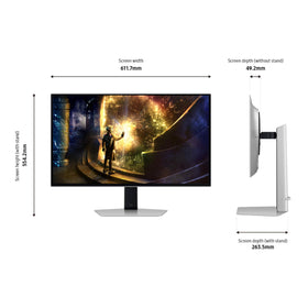 Samsung Odyssey OLED G6 showing 240Hz refresh for smooth action.
