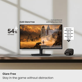 Samsung Odyssey G6 with FreeSync Premium reduces tearing and stutter.