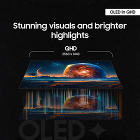 Samsung Odyssey OLED G6 with FreeSync Premium Pro for synced gameplay.