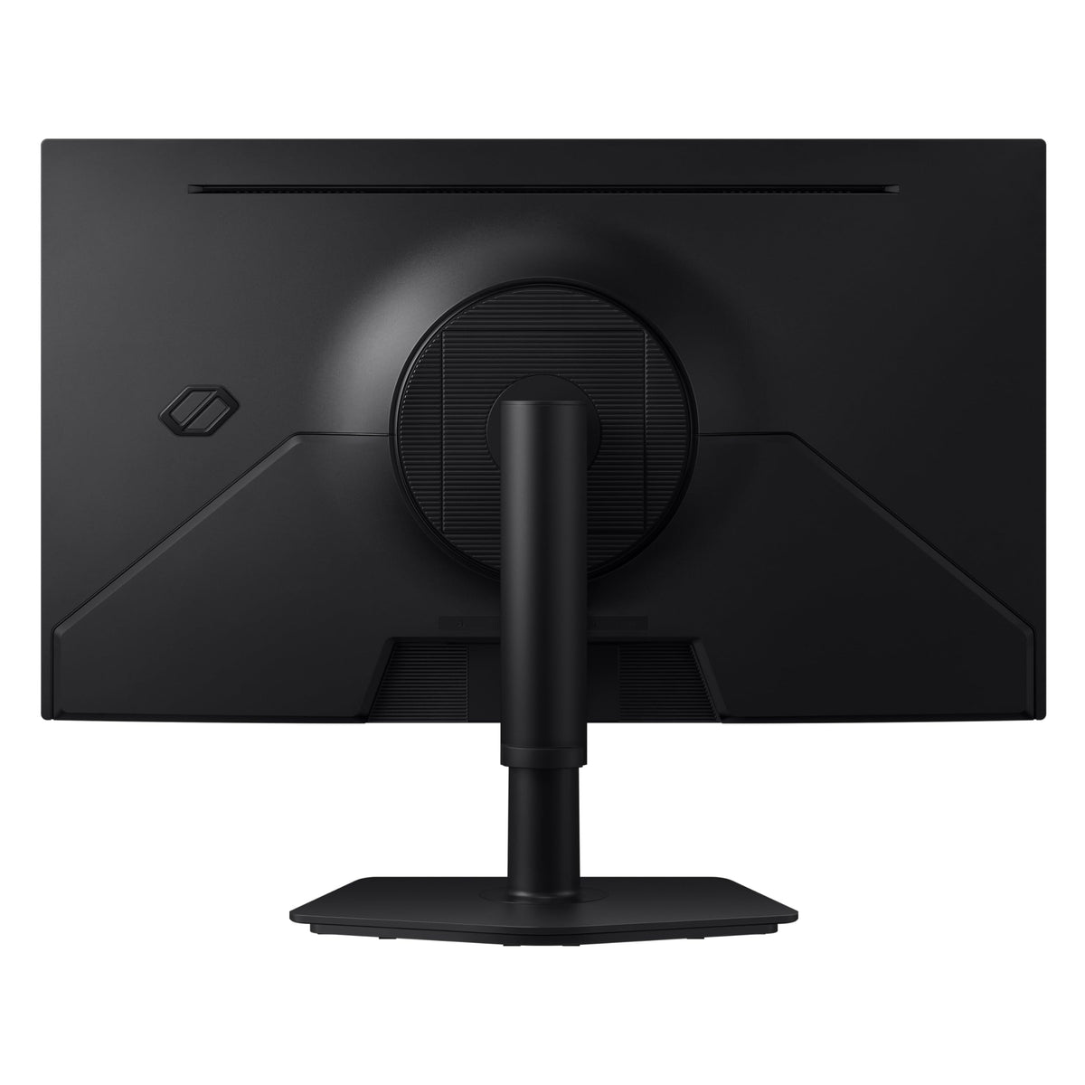 Samsung Odyssey G6 height-adjustable stand for ergonomic viewing.