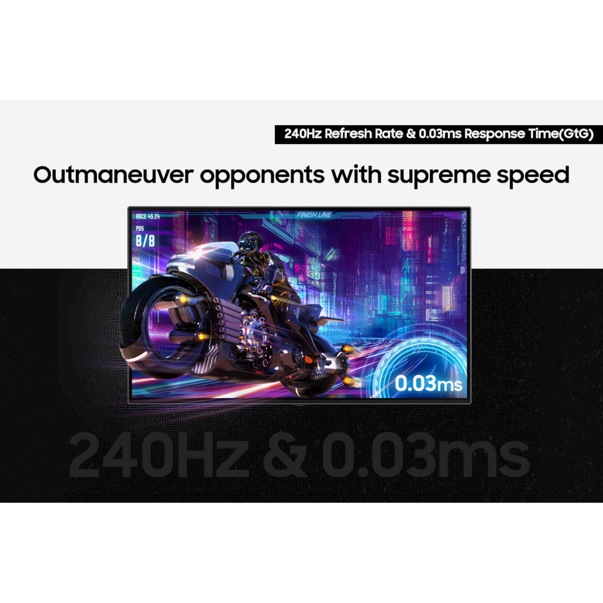 G-Sync-compatible for tear-free gaming on Samsung Odyssey G8