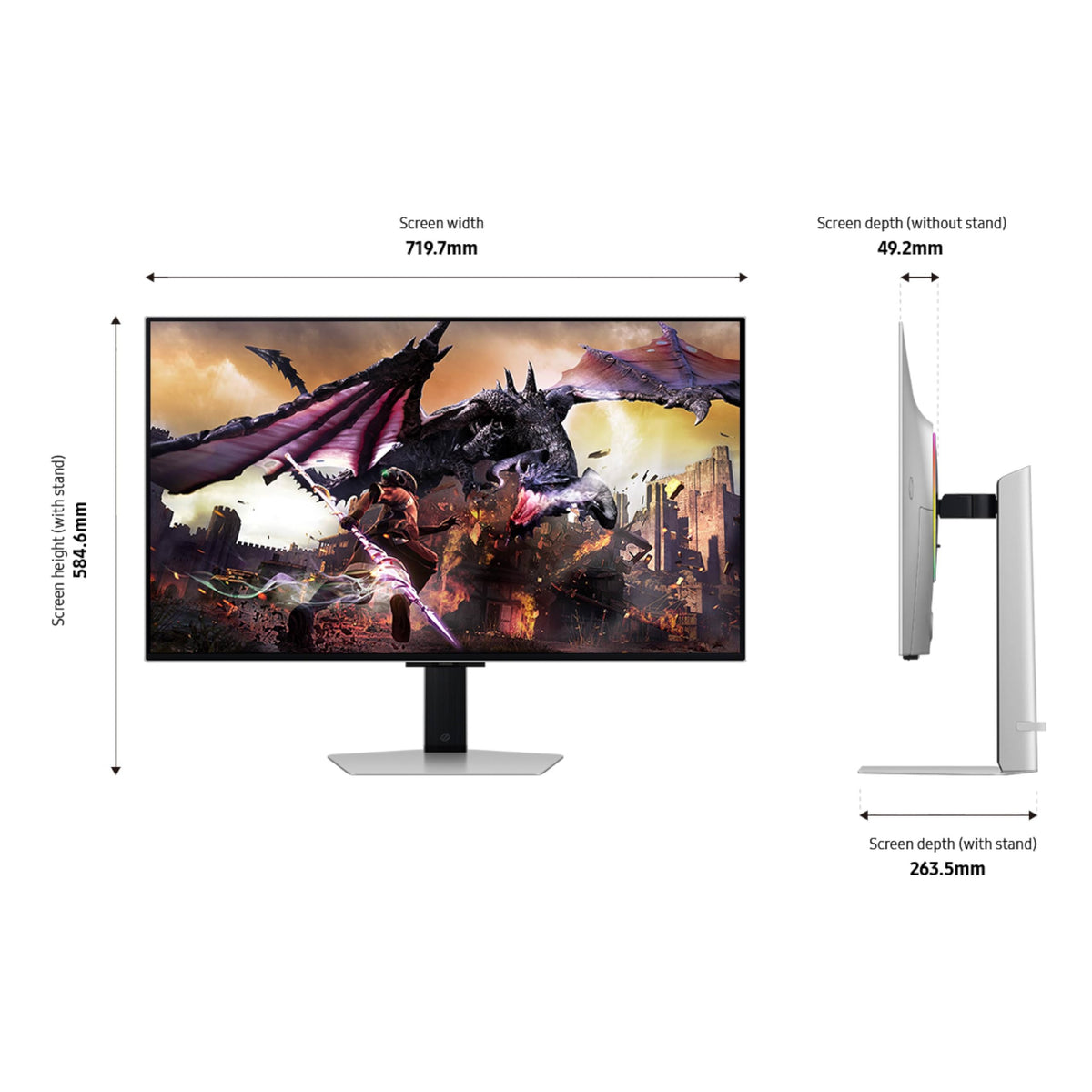 QD-OLED panel provides vibrant color range on the Samsung Odyssey G8