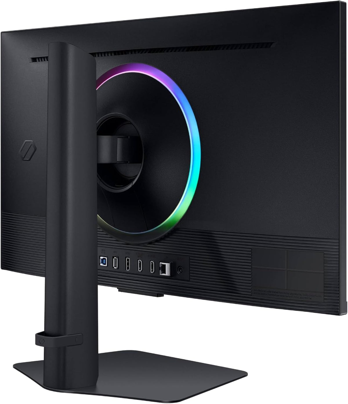 Samsung Odyssey with built-in Smart TV Apps and voice features for easy streaming.