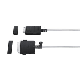 Samsung One Connect Cable end connector detail showing secure fit benefit