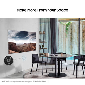 Samsung product packaging and label showing model compatibility benefit
