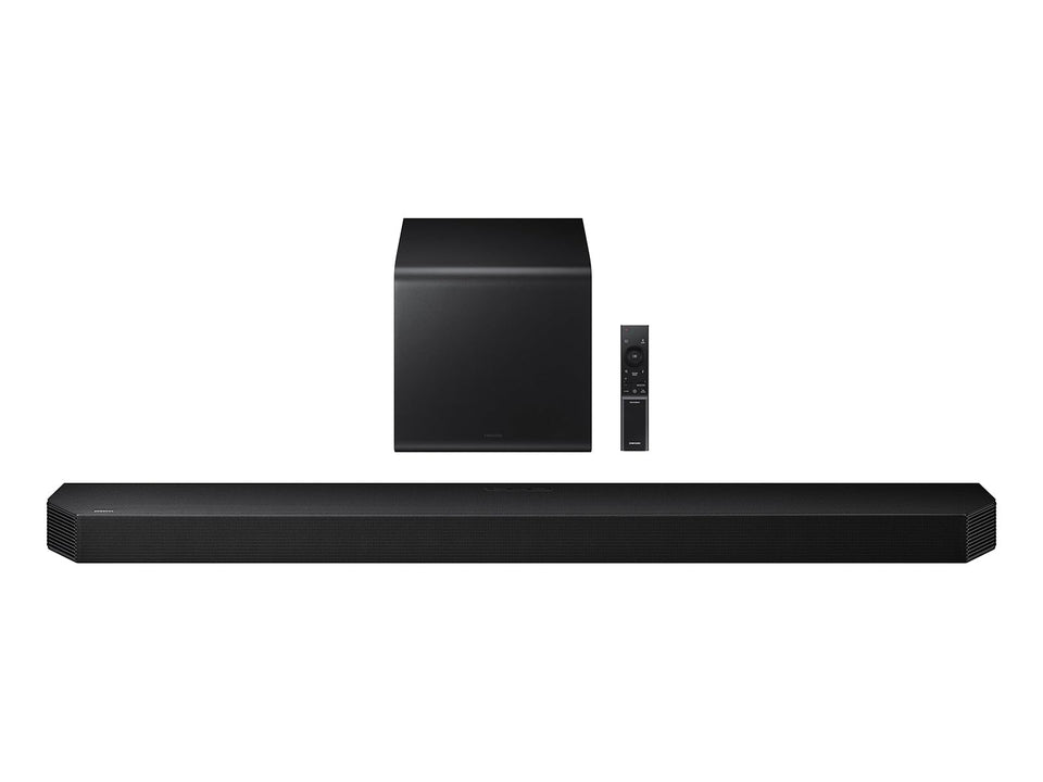 Samsung Q800H soundbar front view delivering immersive 5.1.2ch sound for living room