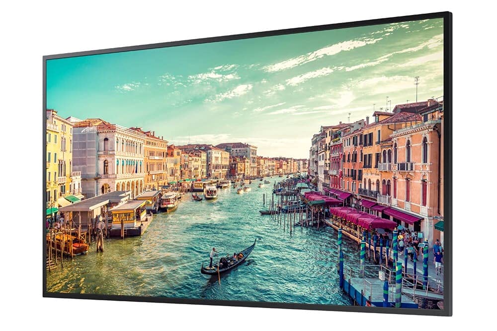 Portrait or landscape wall-mount ready Samsung QM55R signage setup