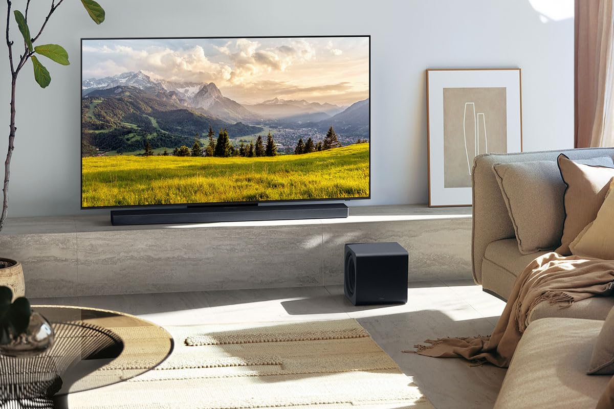 Samsung HW-QS700F compact subwoofer delivering powerful bass